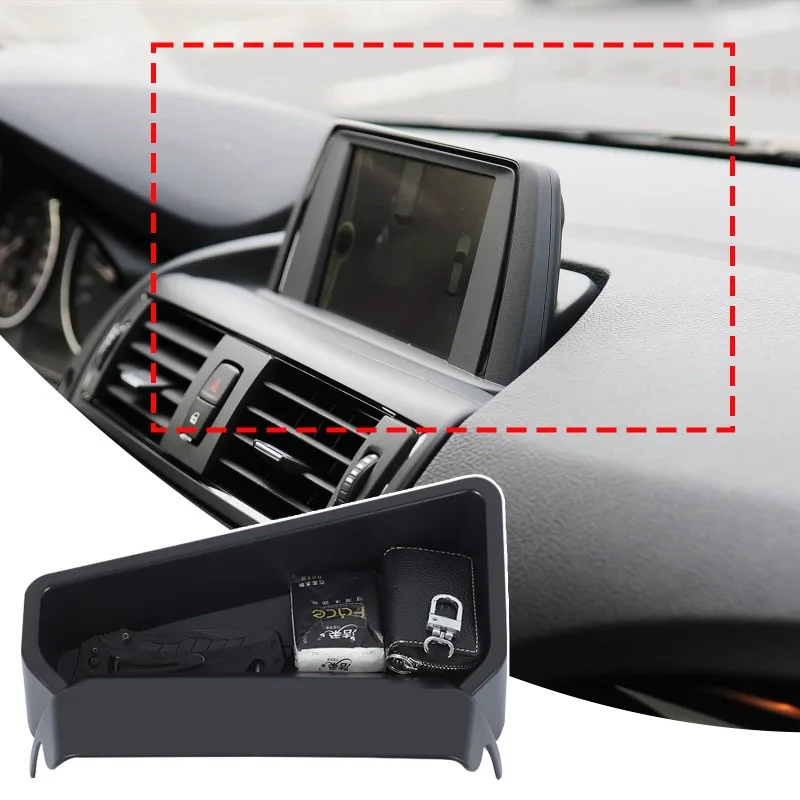

Car Central Control Navigation Screen Rear Storage Box Organizer Tray Accessories For BMW 1 2 Series F20 F21 F22 F23 2012-2016