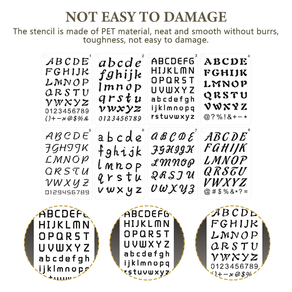 

Alphabet Number Templates English Letter Stencils For Painting On Wood Wall Diy Crafts Pet Reusable Smooth Large Lettering