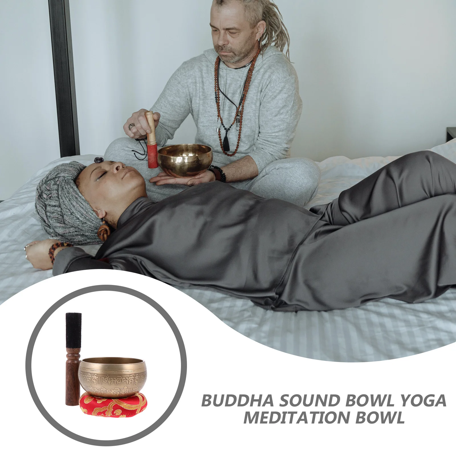 

1 set Premium Singing Set Finish High Resonance Meditation Sound For Yoga Healing Therapy Stress Relief Buddhist Bowl