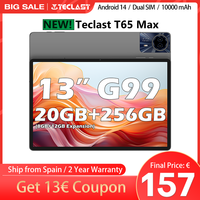 Teclast T65 Max 13 Inch Tablet Android 14 Mediatek Helio G99 (8Gb+12Gb Expansion) 20Gb Ram 256Gb Rom 10000Mah Battery Dual Sim 4g Lte 1920X1200 Gps Widevine L1 for Netflix