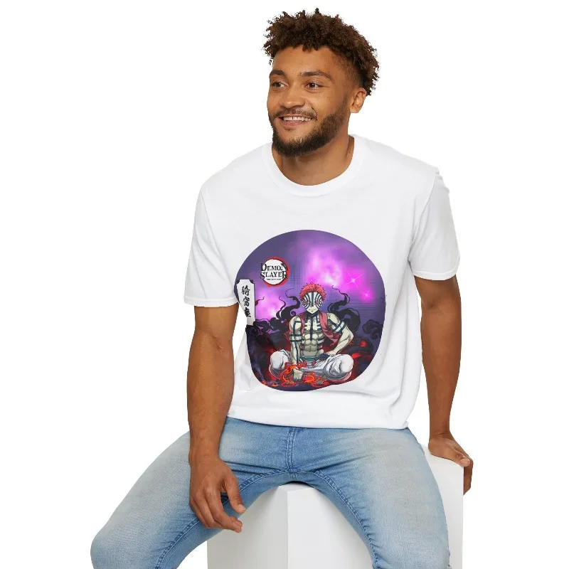 

Футболка DS Anime Fanbase, рубашка манга, мужская рубашка аниме, женская футболка с аниме, рубашки японского аниме, Demon Slayer Akaza