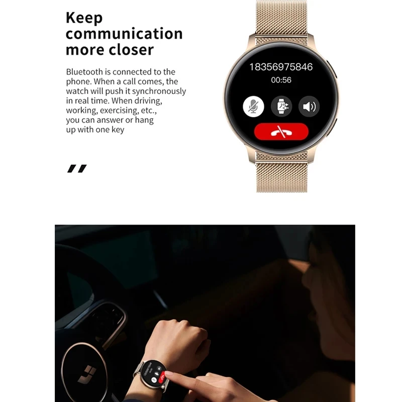 New women\'s smart watch Bluetooth call blood pressure blood oxygen heart rate monitor menstrual cycle waterproof smart watch