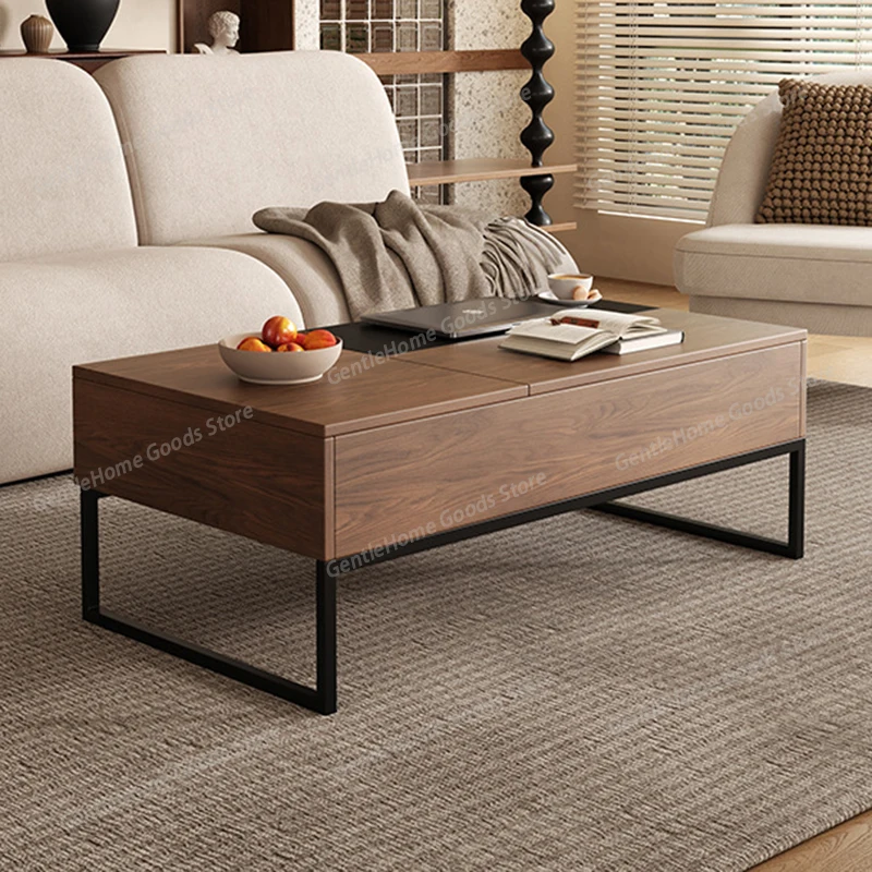 

Nordic Multifunctional Liftable Coffee Table Modern Creative Foldable Living Room Mobile Simple Tea Tables Home Furniture FYCT