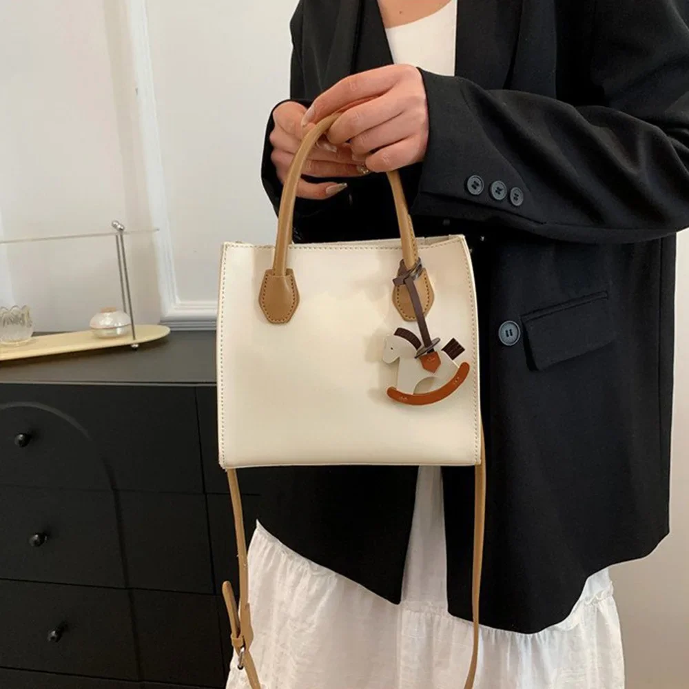 1 Buah Jimat Tas Kuda Poni Kartun PU Lucu untuk Wanita Remaja Perempuan Gantungan Kunci Hewan Aksesori Mode Hadiah DIY untuk Mahasiswa