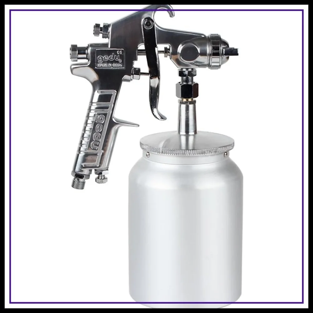 

Professional High Pressure Spray Gun with 1000cc Cup, 3.0mm Nozzle, Silver