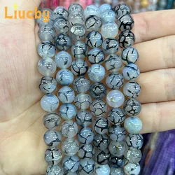Natural Stone Black Dragon Vein Agates beads For Jewelry Making DIY Necklace Accessories Bracelets 15