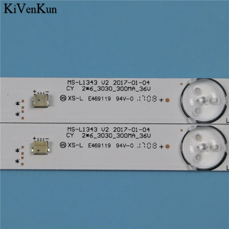 Strisce di retroilluminazione a LED per Sony KDL-32RD433 Barre TV LED MS-L1343 V2 CY 2*6_3030_300MA_36V Bande Righelli JL.D 32061330 -081AS-M Nastri