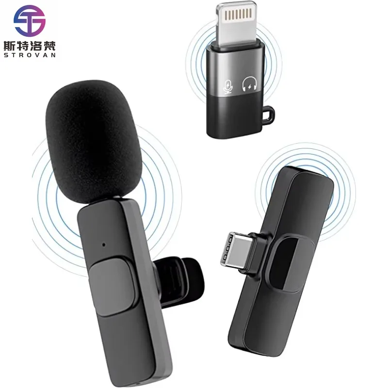 

Lavalier Microphone for Smartphones, Mini Microphone Plug and Play, Lavalier Microphone Wireless for /Facebook Live