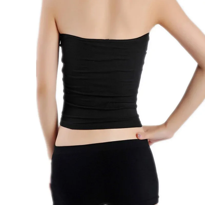 Strapless Basic Solid Layering Tops Women Ladies Tube Seamless Sleeveless Stretchy Underwear 2019 Fashion Stylish