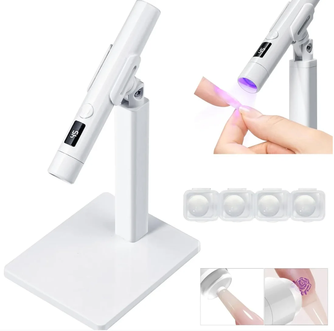 Mini lampe à ongles en gel UV portable 2 en 1, lampe à ongles LED 3W, modes de temps 20s/60s,