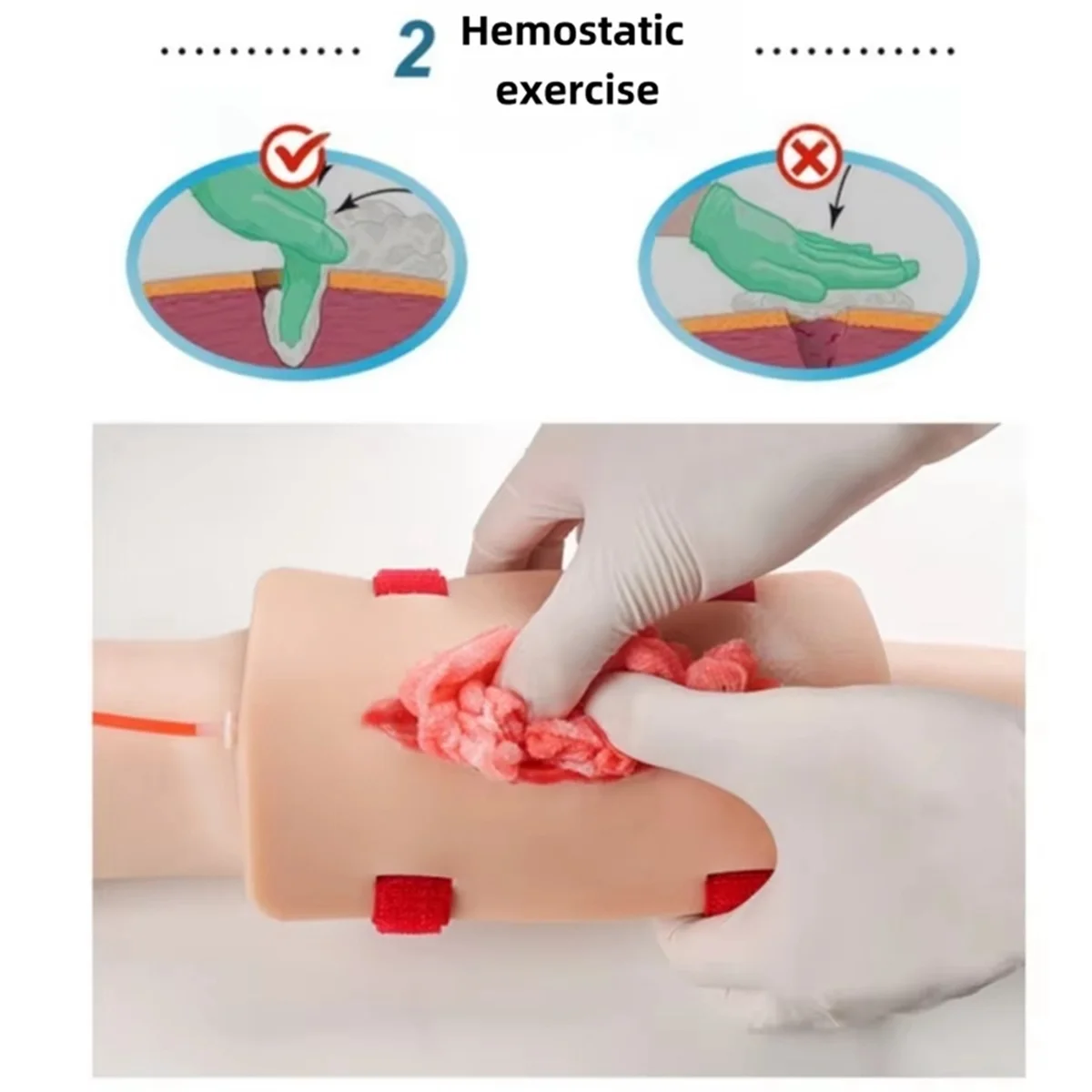 AA98 Trauma Simulated Wound Practice Module for Nurse Training & Schools Featuring Hemostasis & First-Aid Practice Manikins