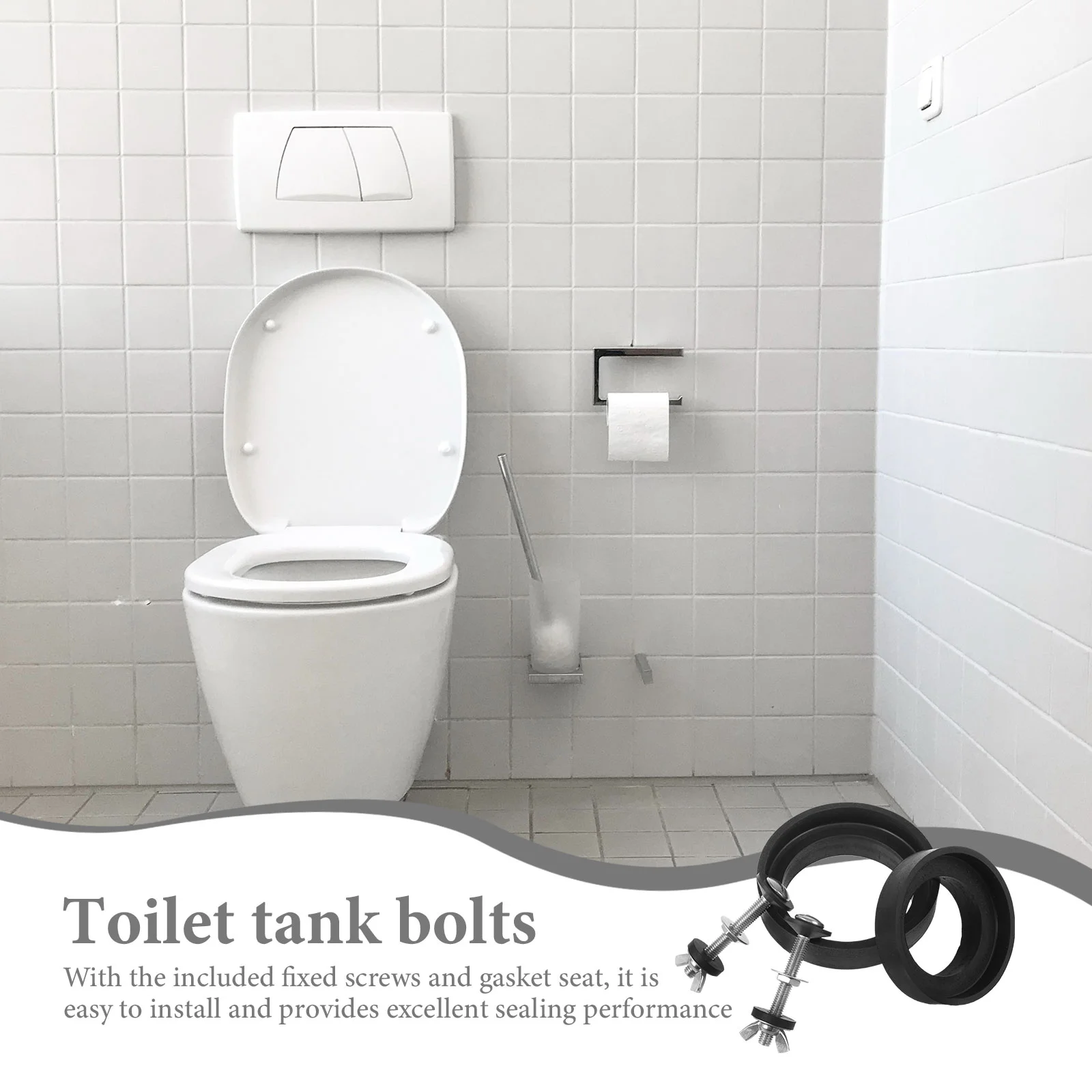 Sealing Ring Rubber Pad Toilet Accessories Tank Bolts Potty Seat for 1000X1000X300CM Stainless Steel