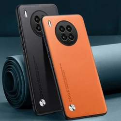 Luxury PU Leather Case For Huawei Nova 8i Back Cover Matte Silicone Shockproof Full Protection Phone Case For Honor 50 Lite