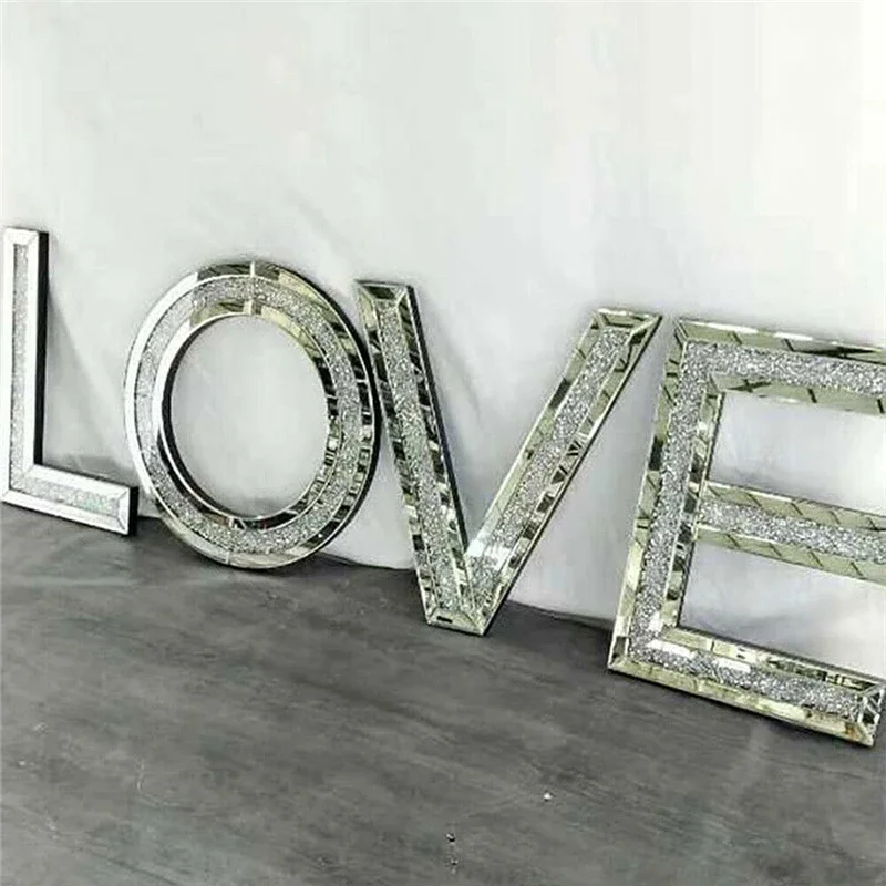 180CM x 3CM Shimmering Crystal Diamond Glass Mirror Mosaic Tiles Self-Adhesive DIY Silver Wall Sticker for Glamorous Home Decor