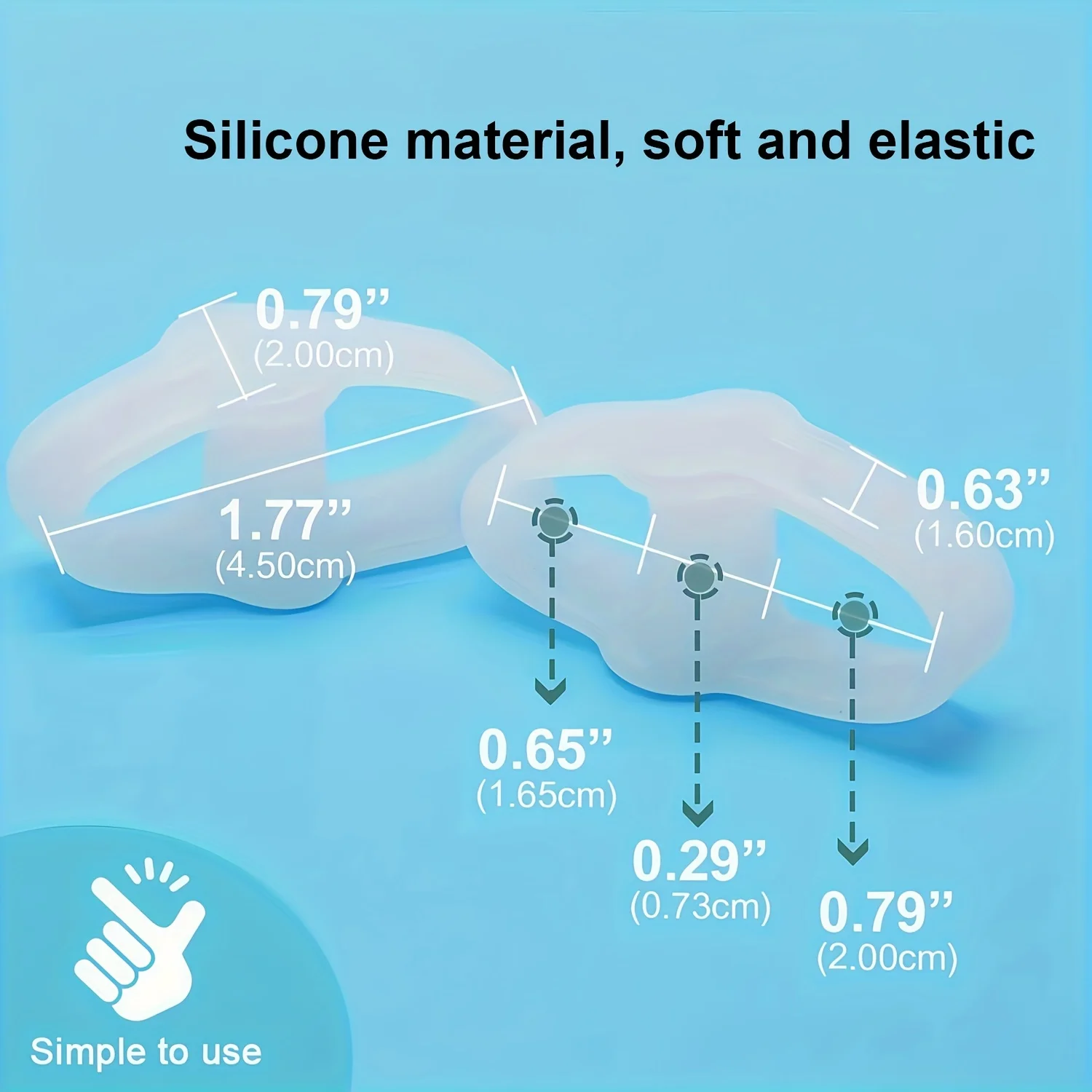 2pcs Soft Gel Toe Separators with 2 Loops - Comfortable Silicone Toe Spacers for Daily Ues And Reusable Design