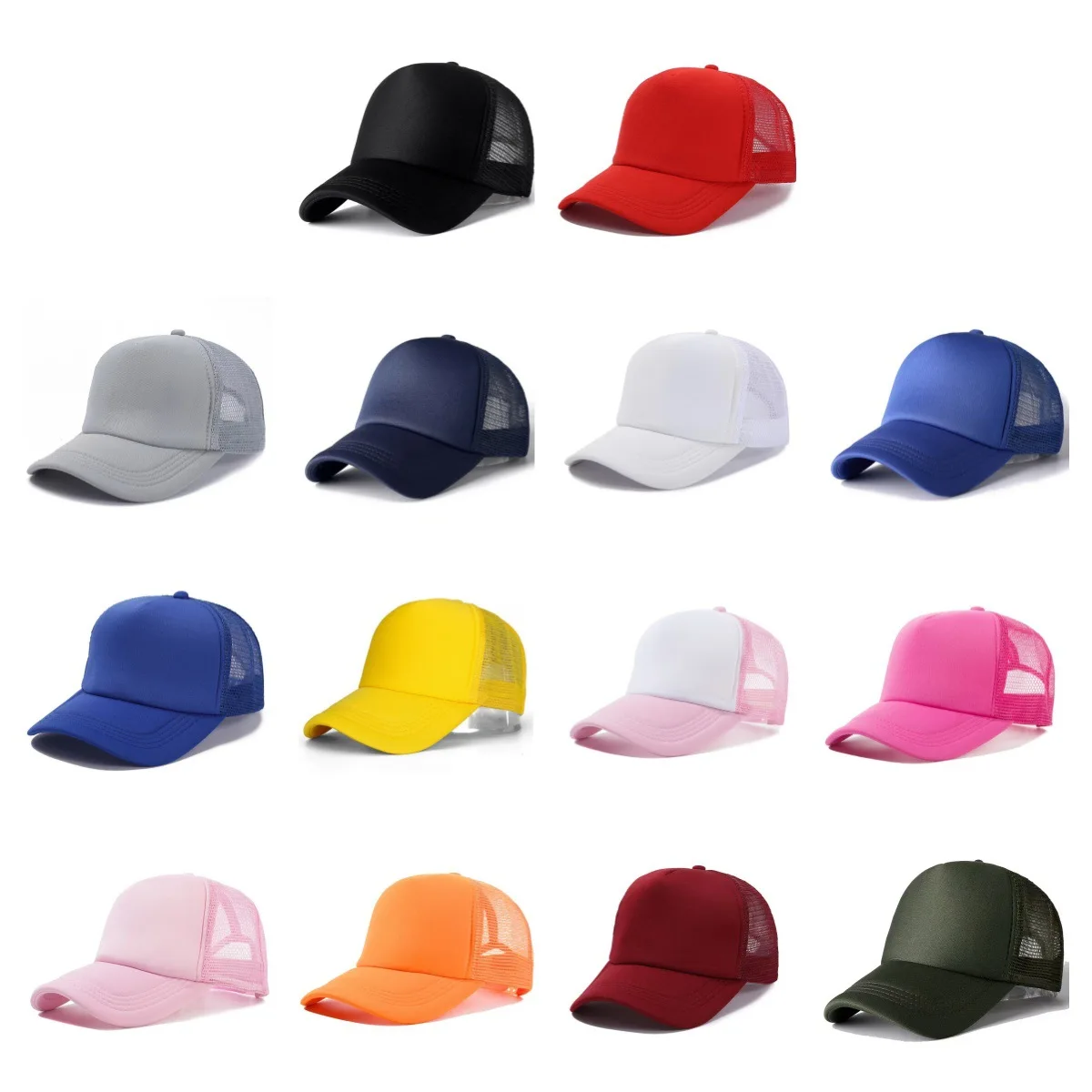 Customized Logo Sponge Mesh Baseball Cap Sunscreen Breathable Sun Trcuker Hat Logo Printing Embroidery Wholesale Advertising Cap