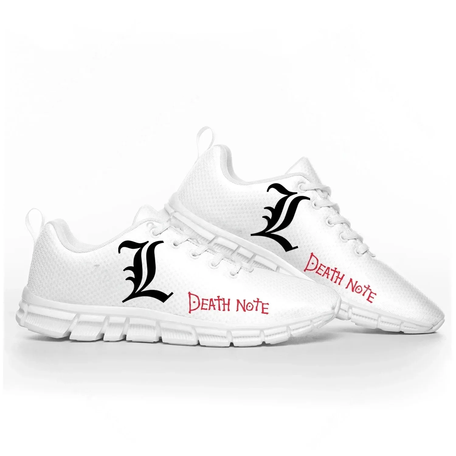 

Comics Death Note Yagami Lawliet L Спортивная обувь Мужские женские подростковые кроссовки Повседневная белая обувь для пар на заказ