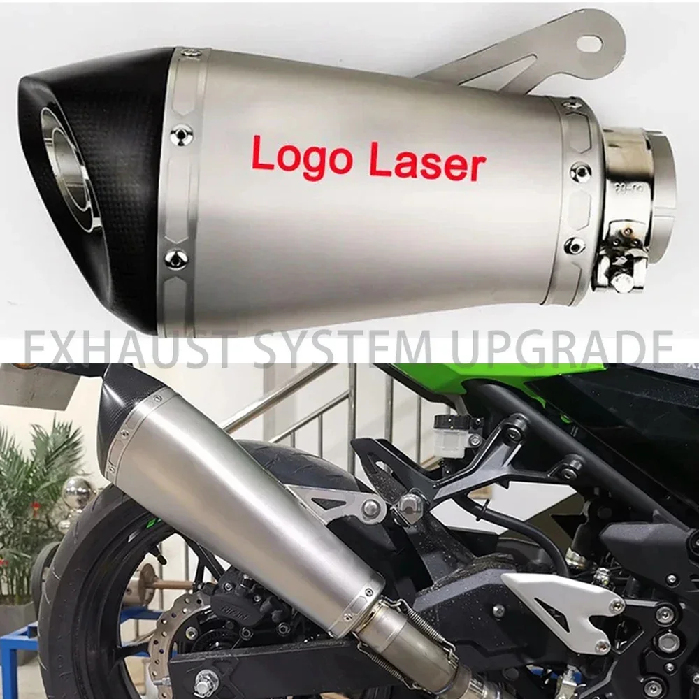 For BMW S1000RR 2010-2014 S1000R 2010-2016 60mm 65mm Slip-on Motorcycle Exhaust Muffler Escape Moto Removable DB Killer Laser