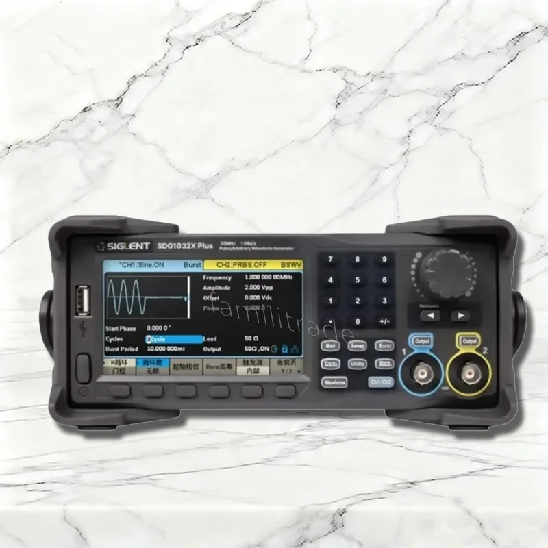 Siglent SDG1032X Plus 30MHz 2CH Function Arbitrary Waveform Generator, 1GSa/s 16-bit,8Mpts Dual Pulse PRBS Output, Signal Source