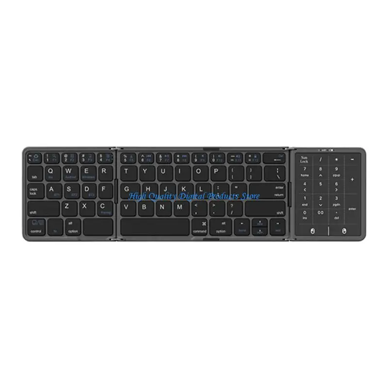 U2JE Space Saving 3 Fold Bluetooth-Compatible Keyboards With Touchpads Thin Design Easy Carry For Business Professionals