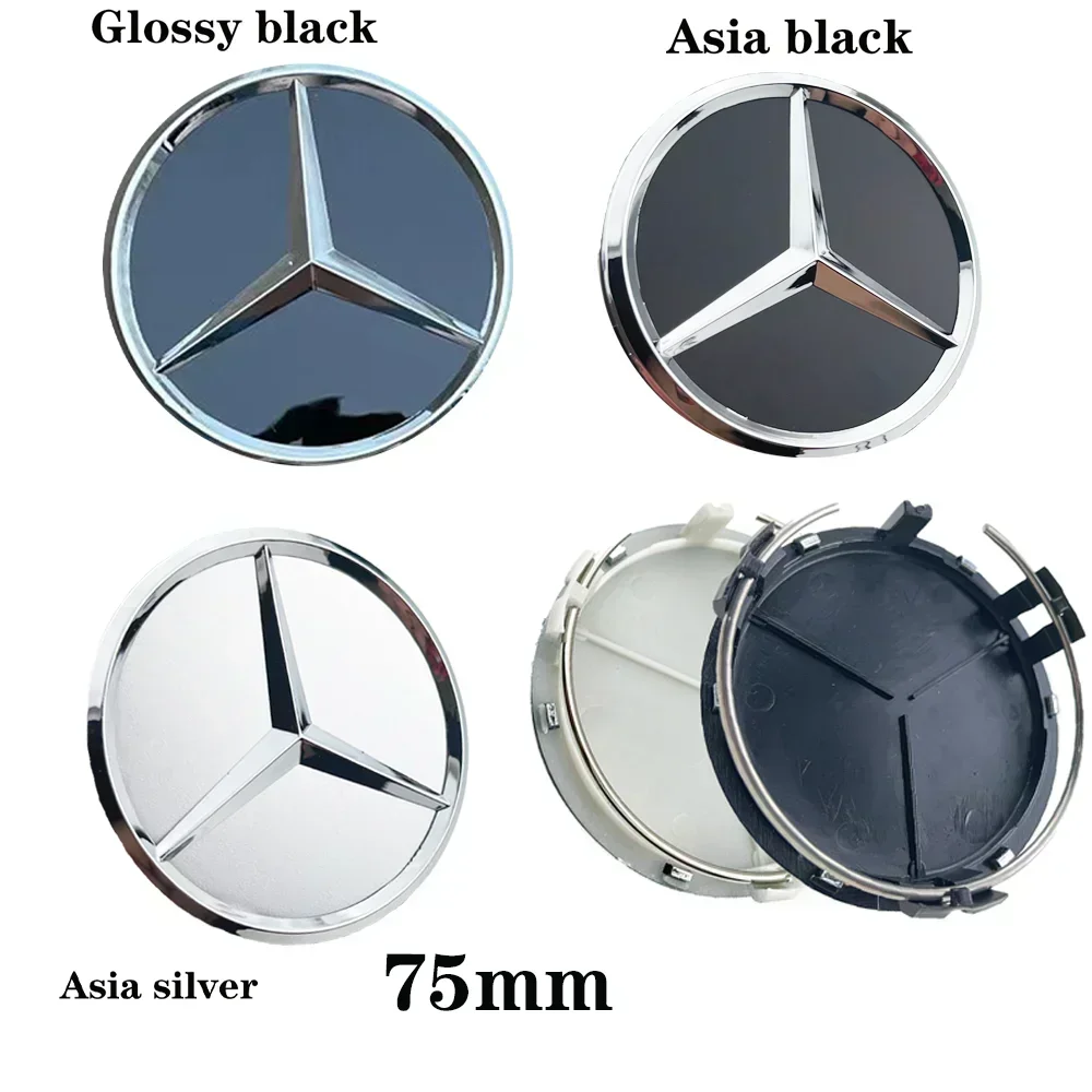 

4pcs 75mm Car Wheel Center Caps Hub Caps Rims Cover Mercedes Benz AMG A B C S Class E GLA CLA GLB GLE GLK GLS Accessories