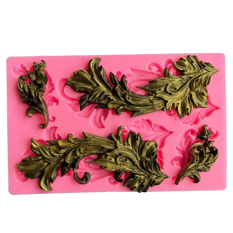 3D Baroque Relief Silicone Molds Fondant Mold Cake Border DIY Cake Decorating Tools Candy Clay Chocolate Gumpaste Decor Moulds