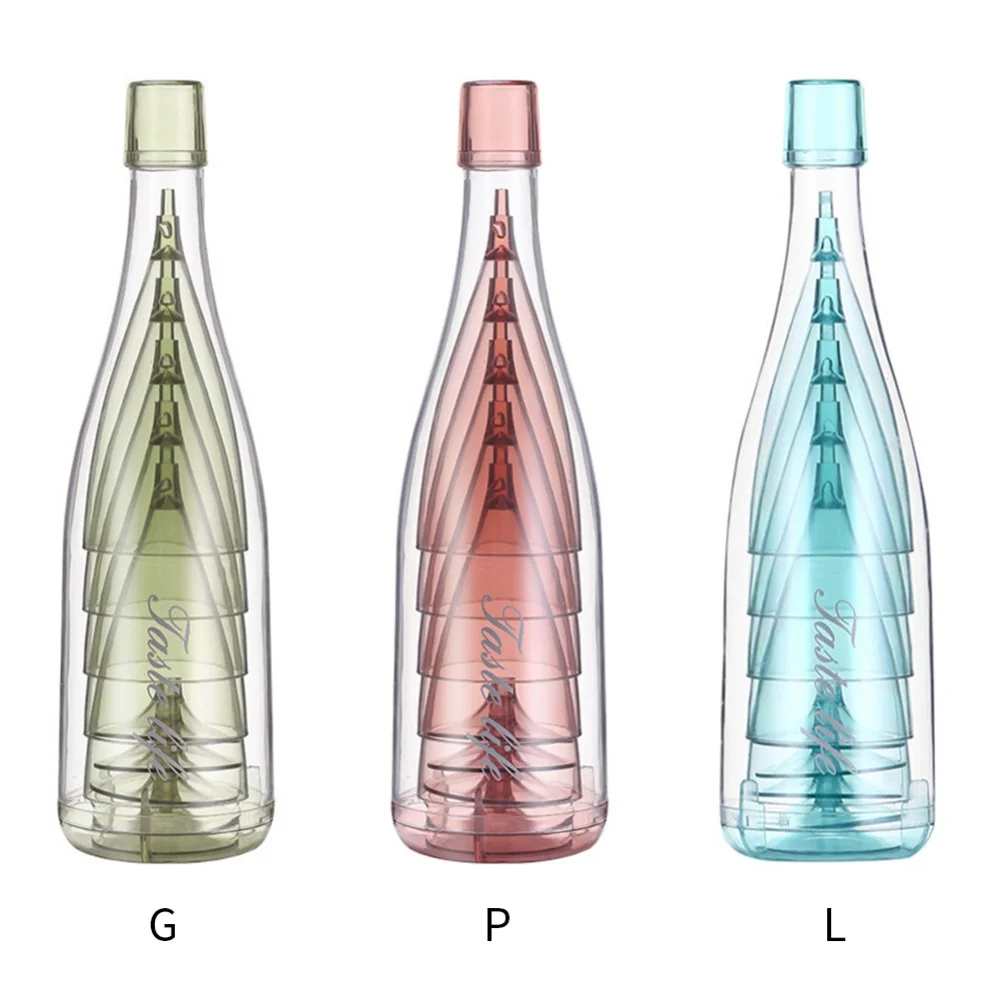 المحمولة النبيذ نظارات مجموعة البلاستيك شرب أكواب الإبداعية الشمبانيا نظارات كوكتيل كأس لوازم حفلات الزفاف بار شرب كوب جديد