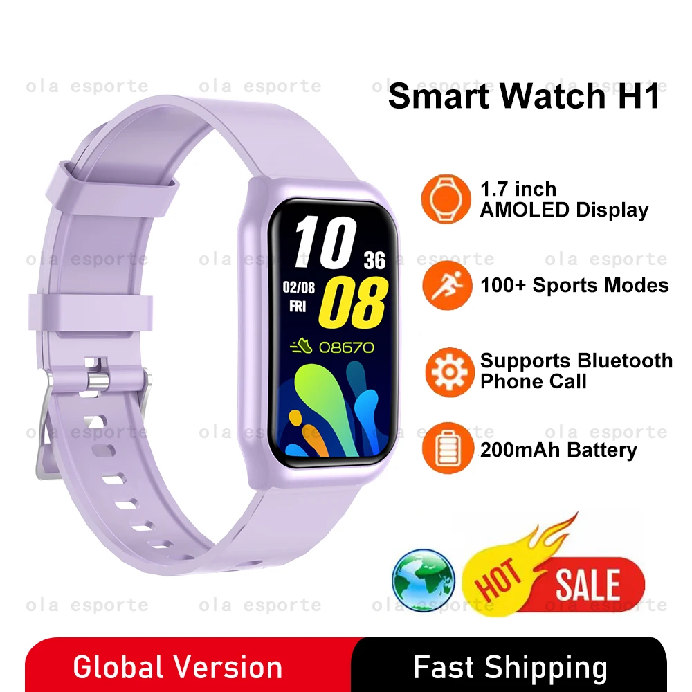Global Version Smart Watch 1.45 inch AMOLED Display 100+ Sports Modes Heart Rate Blood Oxygen Monitor Men Women Call Smartwatch