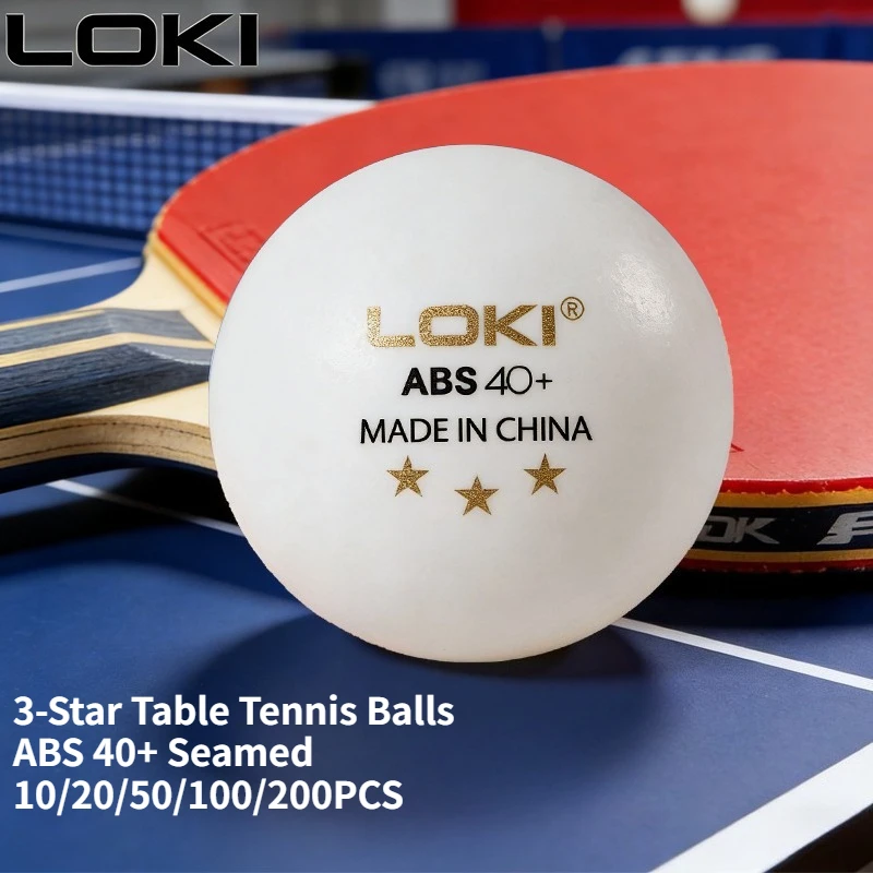 

Мячи для настольного тенниса LOKI 3 звезды, ABS 40+, с швом, профессиональные, для тренировок, с высоким отскоком, прочные, для клубных тренировок