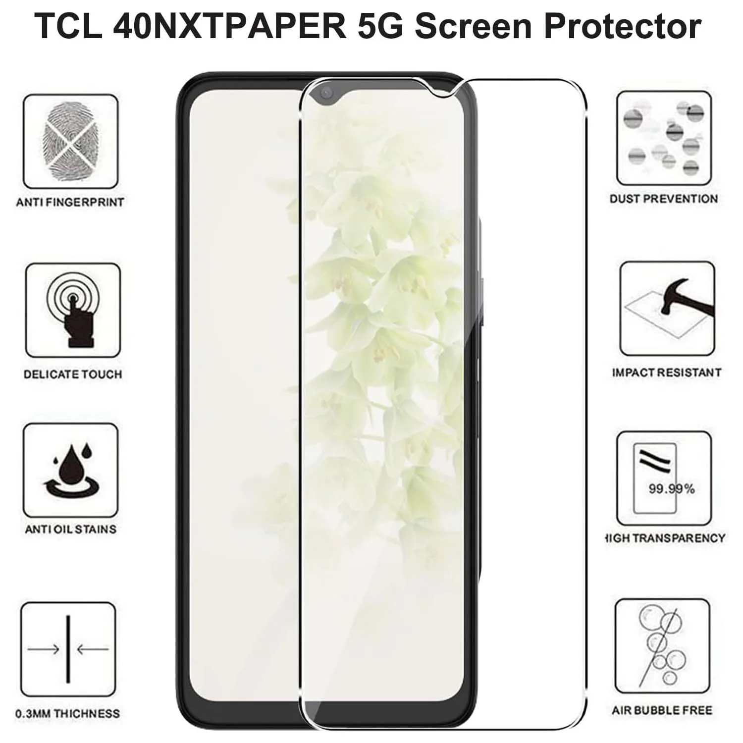 Закаленное стекло для TCL 40 NxtPaper 5G 4G, 2/4 шт., защитная стеклянная пленка для экрана