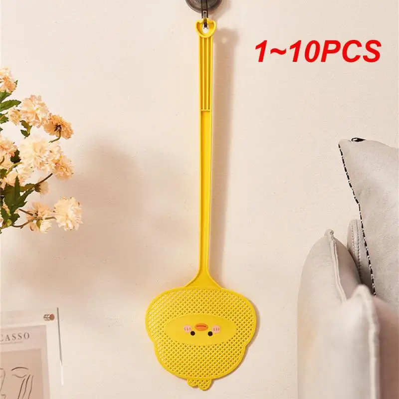 

1~10PCS Fly swatter household cartoon little yellow duck mosquito pat manually slaps mosquitoes to kill flies and kill