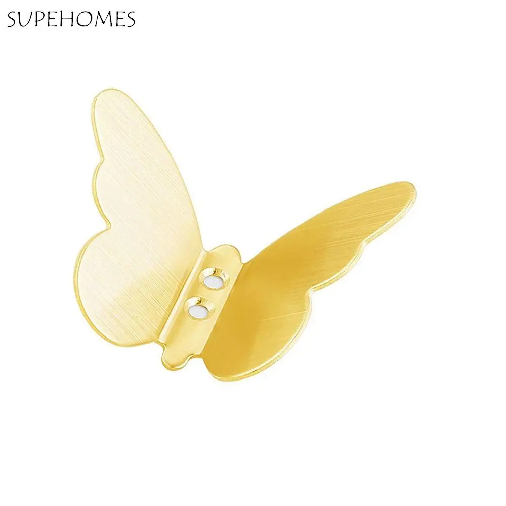 

Stainless Steel Butterfly Shaped Wall Hanger Three-dimensional Sturdy Towel Hangers Anti-rust Gold/Silver/Black Key Holder Rack