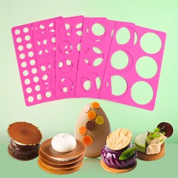 Round Shape Silicone Chablon Molds Cheese Chocolate Cookie Stencil Mat Mould Cake Decorating Tools Kitchen Bakeware Accessories