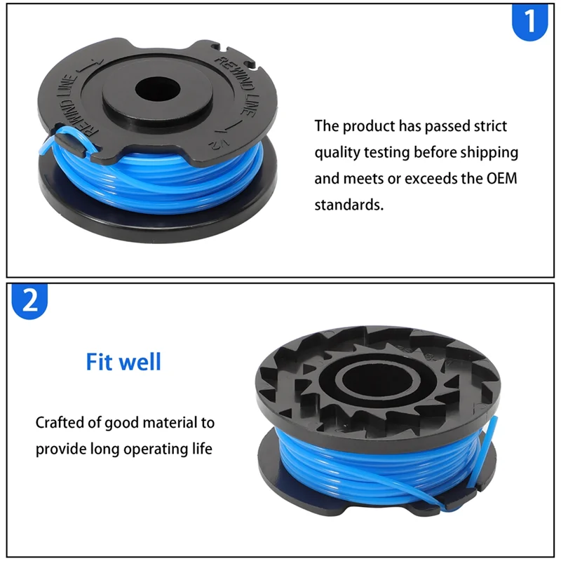 

【Price-Drop!】6 X Trimmer Coils With 3-Coil Caps 14443120 For Karcher LTR 18-30 Lawn Mower Accessories