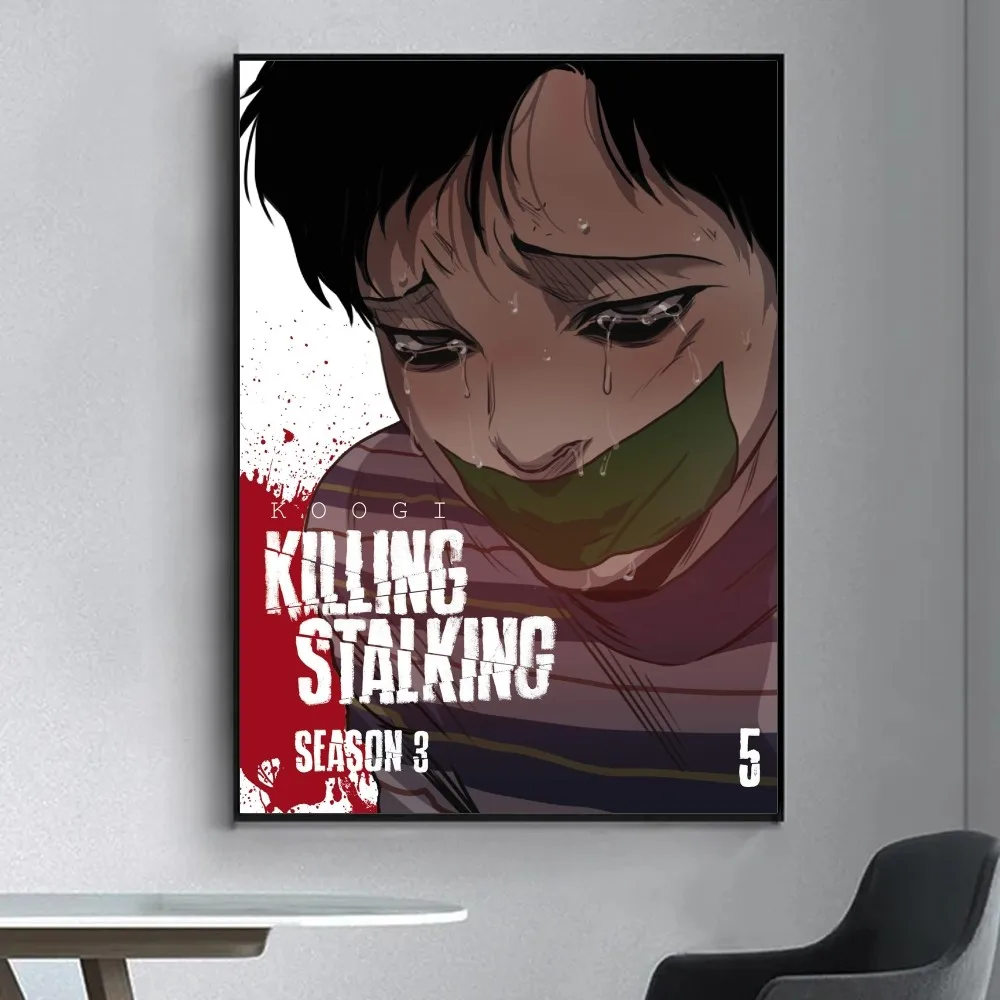 قتل Stalking الكورية المانغا المشارك يتوهم الجدار ملصق لغرفة المعيشة بار خمر اللوحة الزخرفية الأوسط