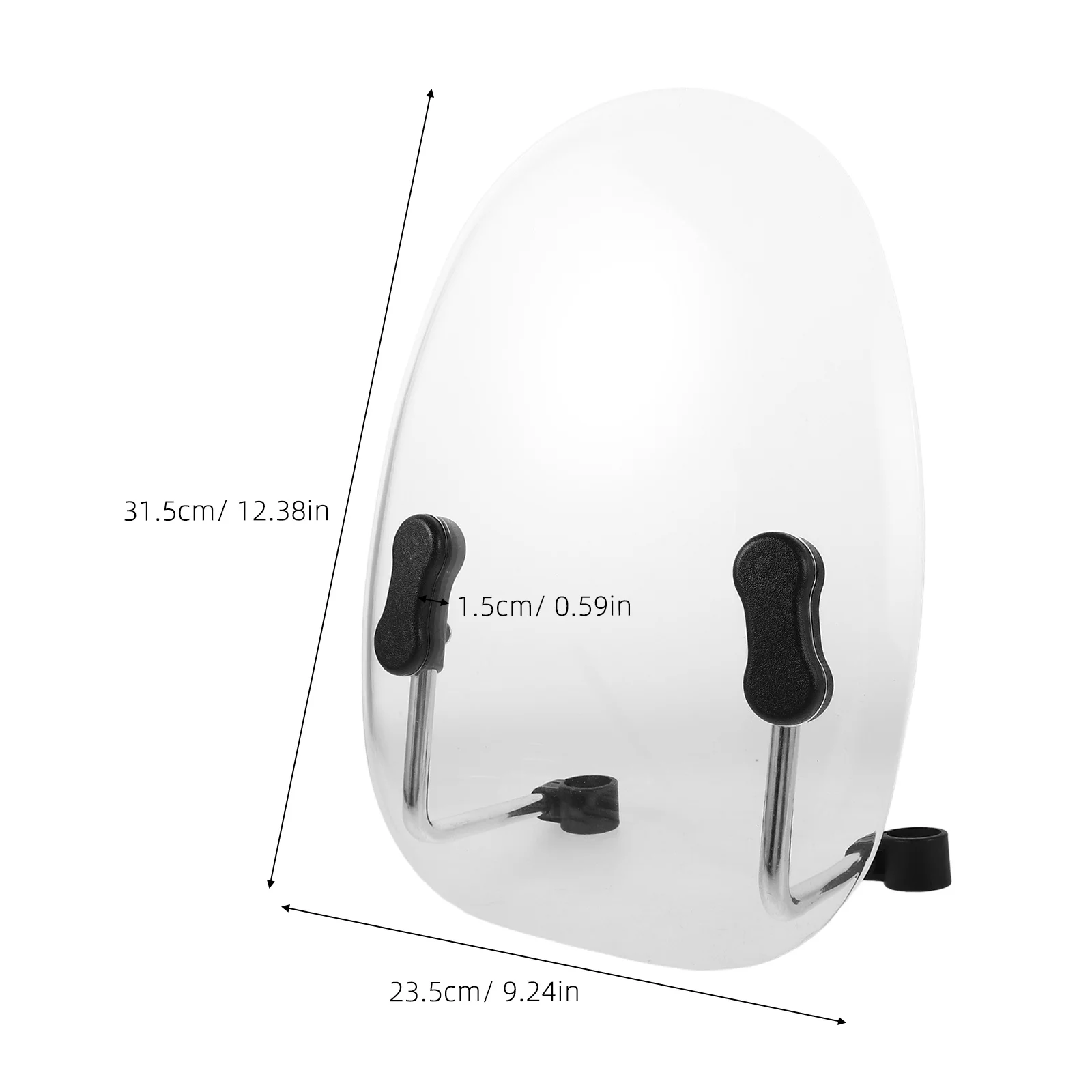 سكوتر الزجاج الأمامي الشفاف المتين سكوتر كهربائي منحرف الرياح تعزيز السلامة للأطفال ركوب الخيل حماية الملحقات