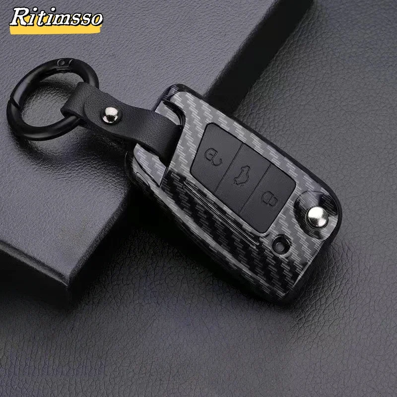 

Car Remote Key Case Cover For VW Volkswagen Golf 7 MK7 Tiguan MK2 For SEAT Ateca Leon FR 2 Ibiza For Skoda Octavia A7 Accessorie