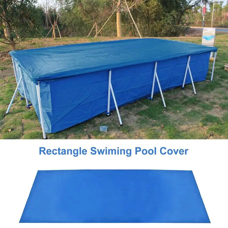 400x211CM Covers for Ground Pools Weatherproof Rectangular Pool Cover Reusable Thickened Tarps for Home Spa Bath Center
