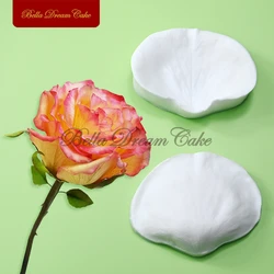 2pcs/set 3D Rose Petal Design Silicone Veiner Mold DIY Fondant Flower Clay Mould Wedding Cake Decorating Tools Kitchen Bakeware