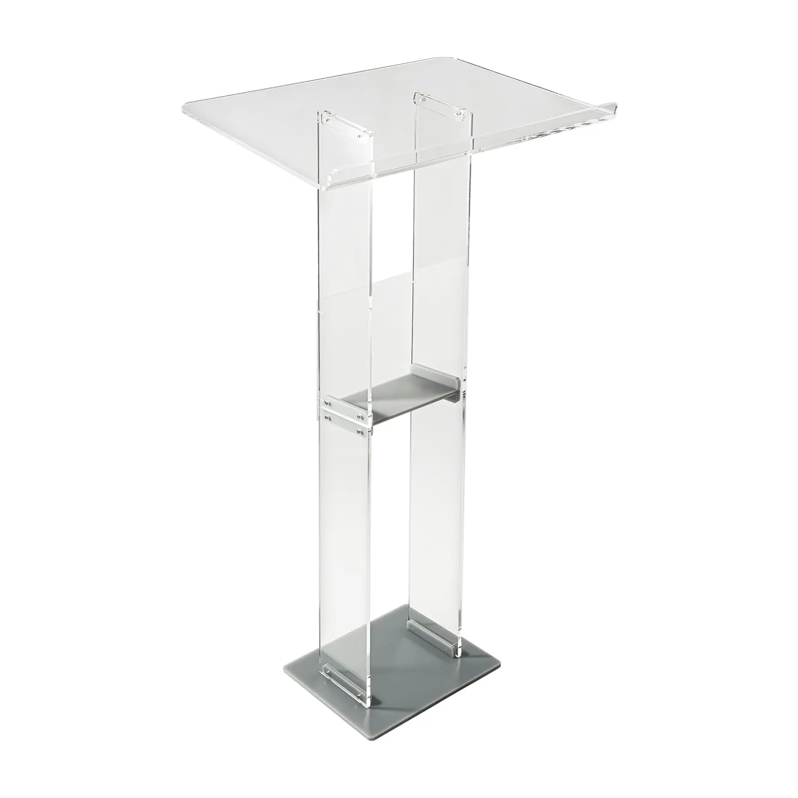 Acrylic Podium Stand Clear Lecterns & Pulpits 23.6" L X 15.7" W X 46.1" H Professional Presentation Podiums for Classroom, Conce