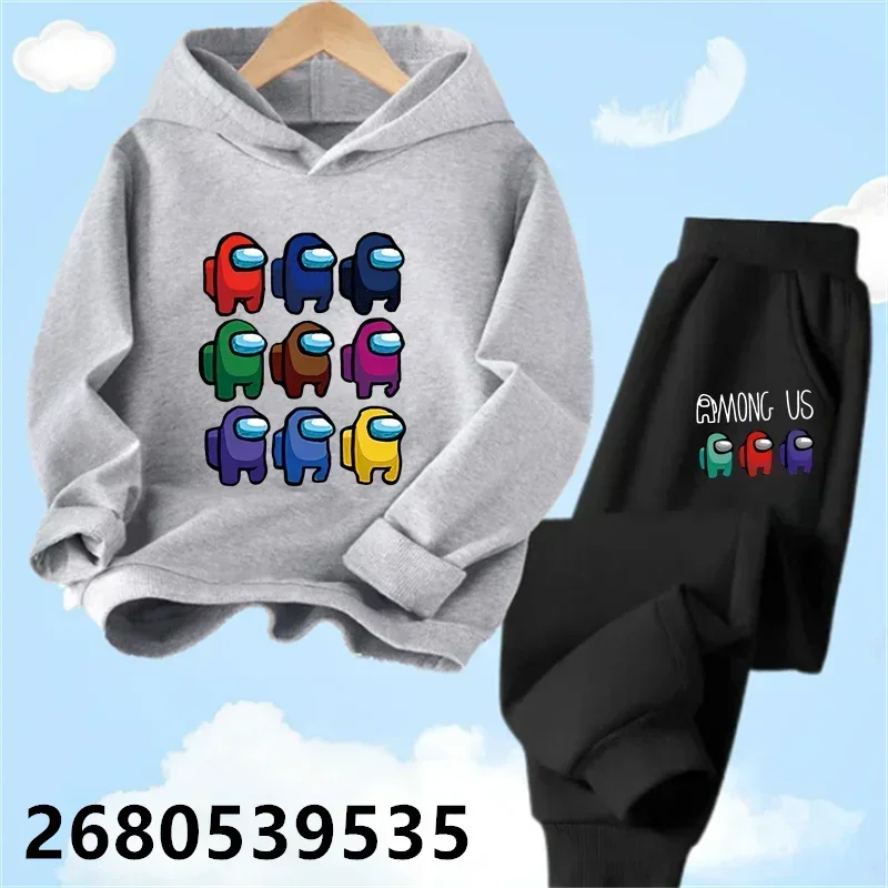 Kids Impostor Cartoon Fashion Print Sonic Hoodie Sets 2-12 Years Baby Boys Girls Top+pants  Tracksuits Children Outfits Clothing