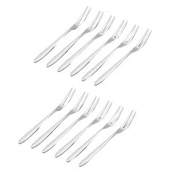 12 Pcs Dessert Forks,5.1 Inchstainless Steel Mini Salad Fruit Fork Tasting Forks Cocktail Fork