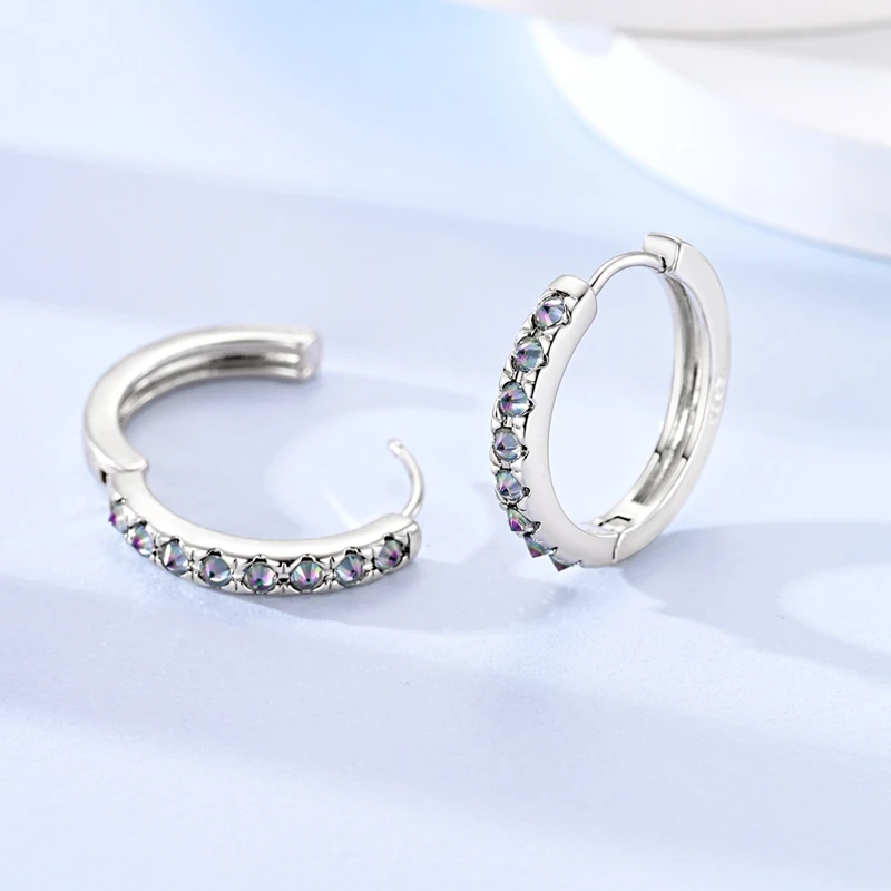 Hot Sale 925 Sterling Silver Hoop Earrings Butterfly Lotus Love Lock Fit Teens Women Female Party Drop Earrings Jewelry Gifts