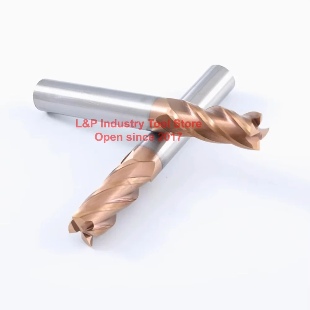 HRC55 CNC قاطعة المطحنة للصلابة 45-55 مادة الحديد الزهر 4 أربعة الناي الأسنان شفرة كربيد نهاية مسطحة مطحنة عرقوب القاطع الحفر