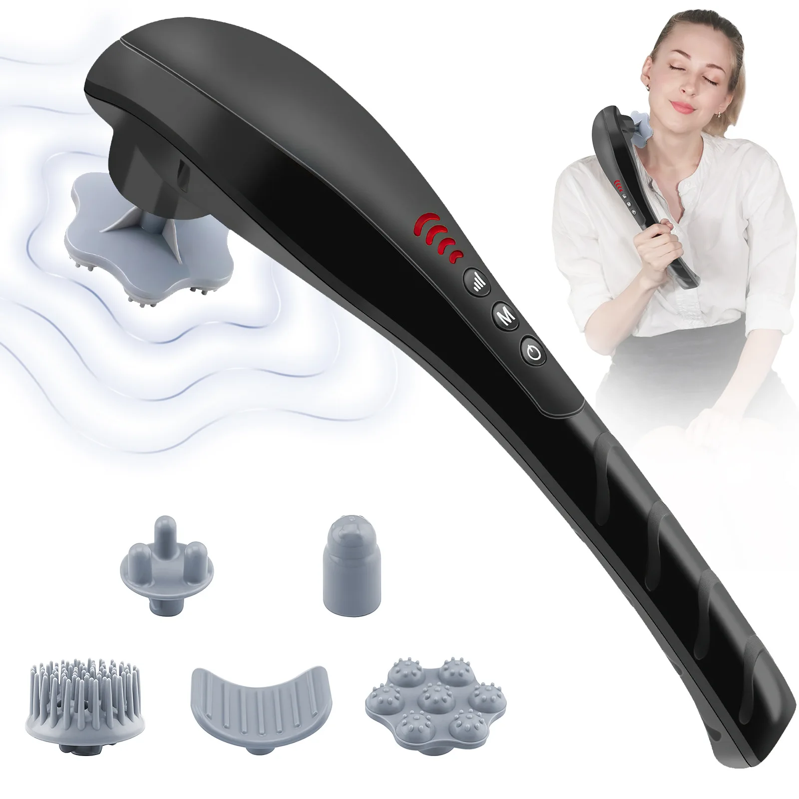 

2025 cross-border massage stick handheld beating hammer electric household multi-functional full body wireless massage beating a