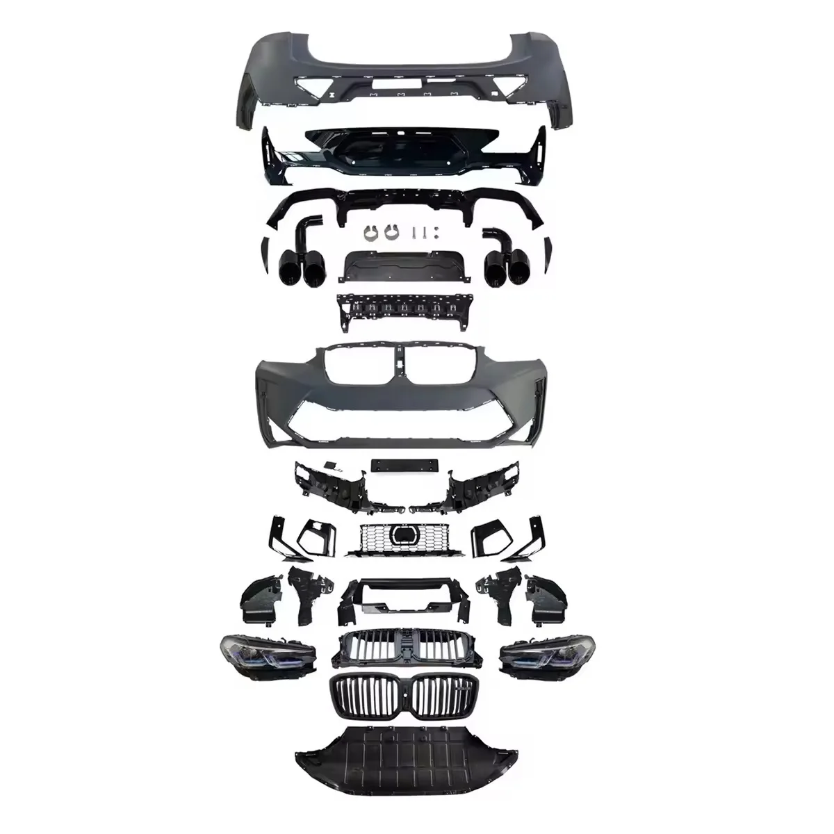 

Suitable for X4 G02 pre-modification X4M surround front bar assembly X4M rear lip four out tail throat kit