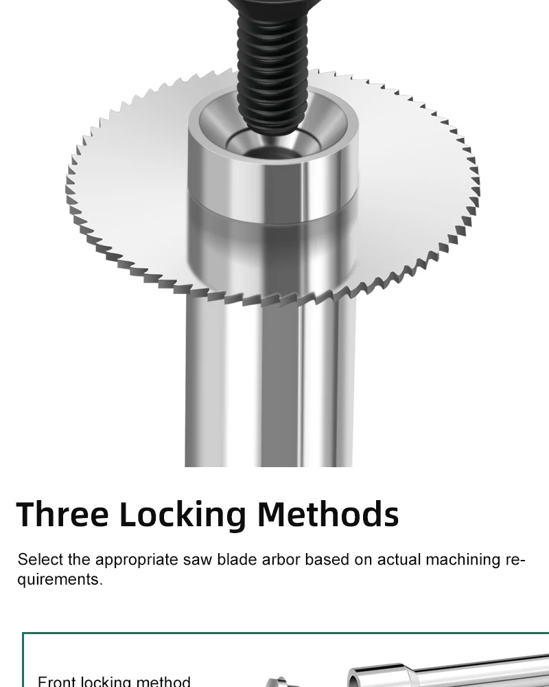 Säge Fräser Schlitzsäge Dorn Klingenhalter CNC Schlitzen Bearbeitung Metall Schneidwerkzeug Vorne Hinten Schloss 5 6 8 10 13 mm – Detail 7