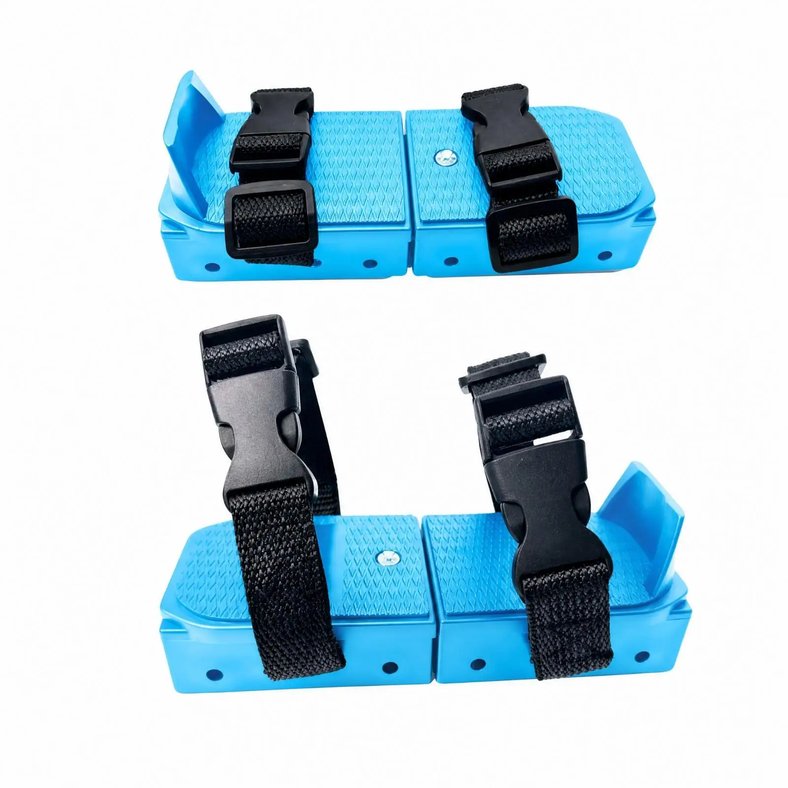 Beginner Kids Training Skate Adjustable Two Runner Ice Skate for Children with Textured Foot Platform and Secure Buckle Straps