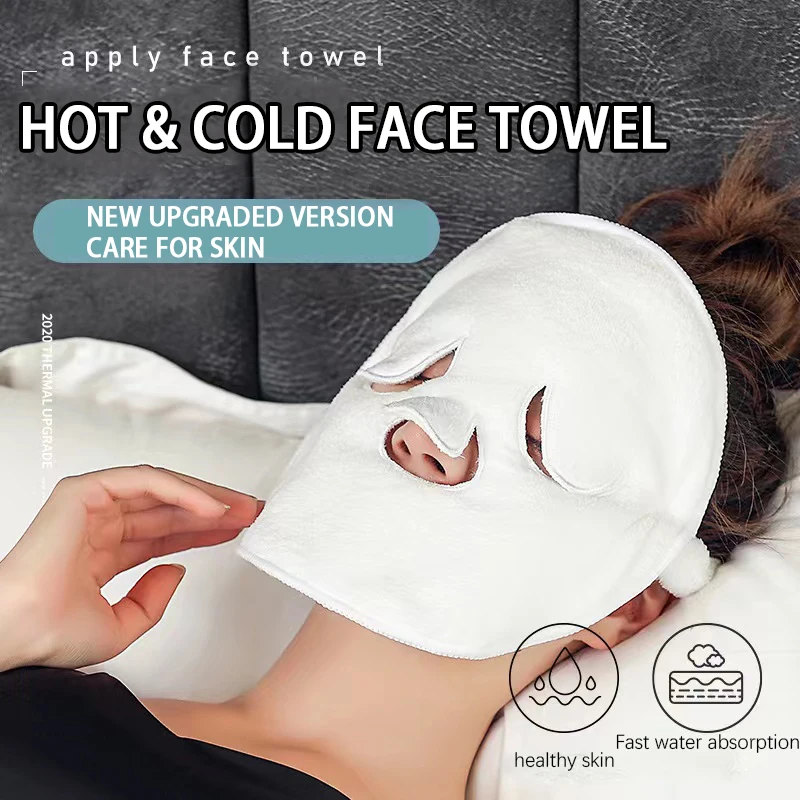 24x24CM Thickened Coral Fleece Face Towels Beauty Salon and Cold Hot Compress Mask Facial Towel White Moisturizing and Hydrating