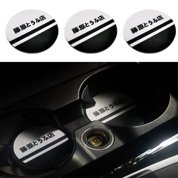 JDM Initial D Car Water Cup Mat Anti Slip Mat Car Interior Universal Car Odorless Coasters Door Slot Anti Slip Mat Accessories